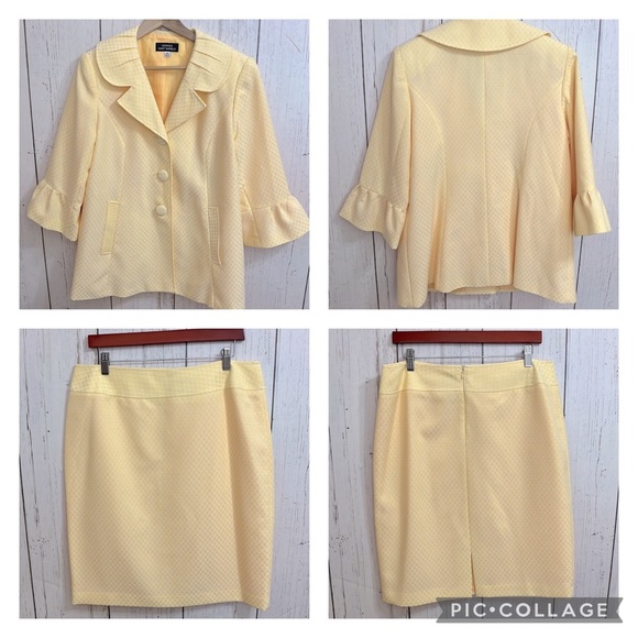 Giorgio Sant’ Angelo Buttercream Skirt Suit - Picture 1 of 9